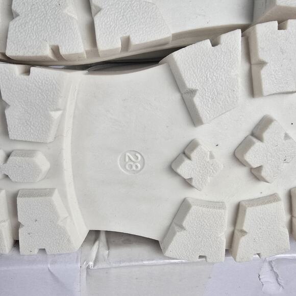 Kids Lace Up Side Zipper Boots Unisex Size 11 US / 28 EU Off White NIB - Picture 6 of 12